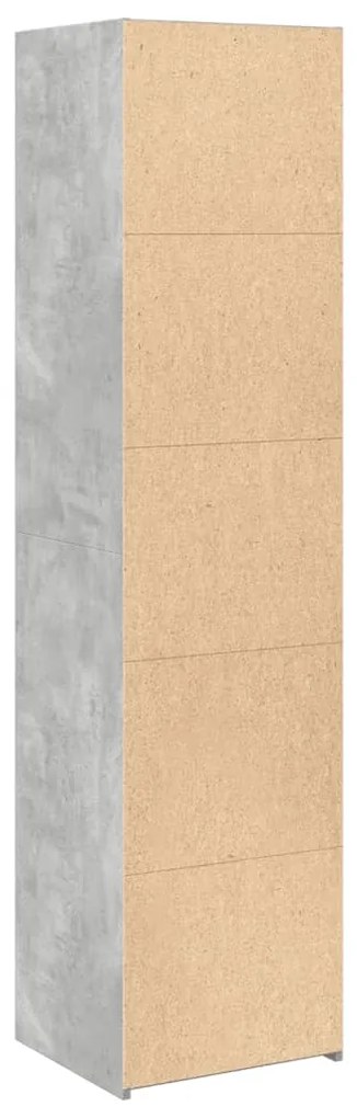 Armário alto 45x41x185 cm derivados de madeira cinza cimento