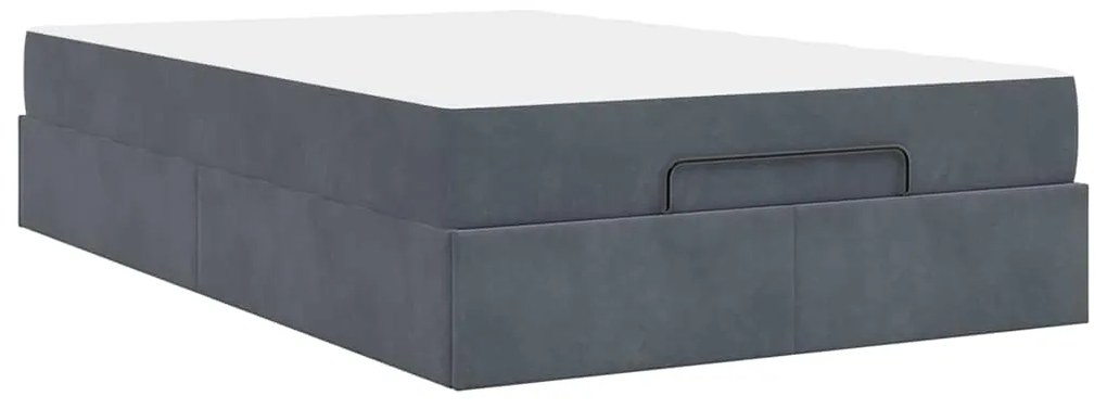Estrutura da Cama Cinzento escuro 140 x 190 cm Veludo