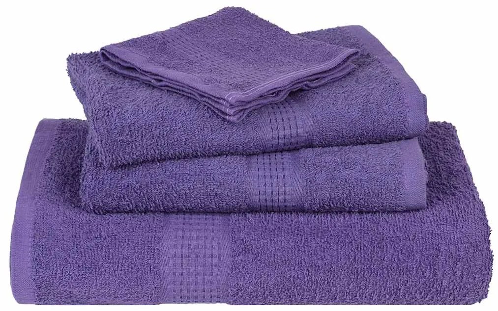 Toalhas de mãos 4 pcs 30x30 cm 360 gsm 100% algodão roxo