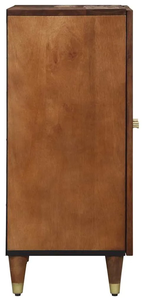 Aparadores vidaXL 2 pcs Castanho Mel 60x33.5x75 cm Madeira Maciça