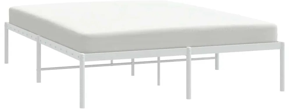 Estrutura de cama 150x200 cm metal branco