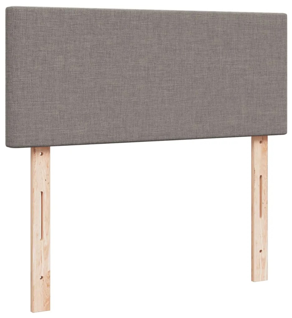 Cama com molas/colchão 120x200 cm tecido castanho-acinzentado