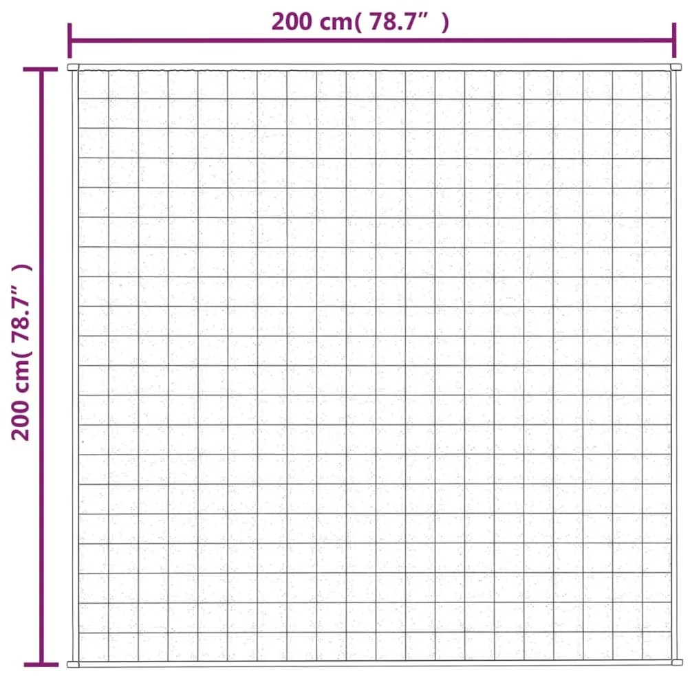 Manta pesada 9 kg 200x200 cm tecido cinza