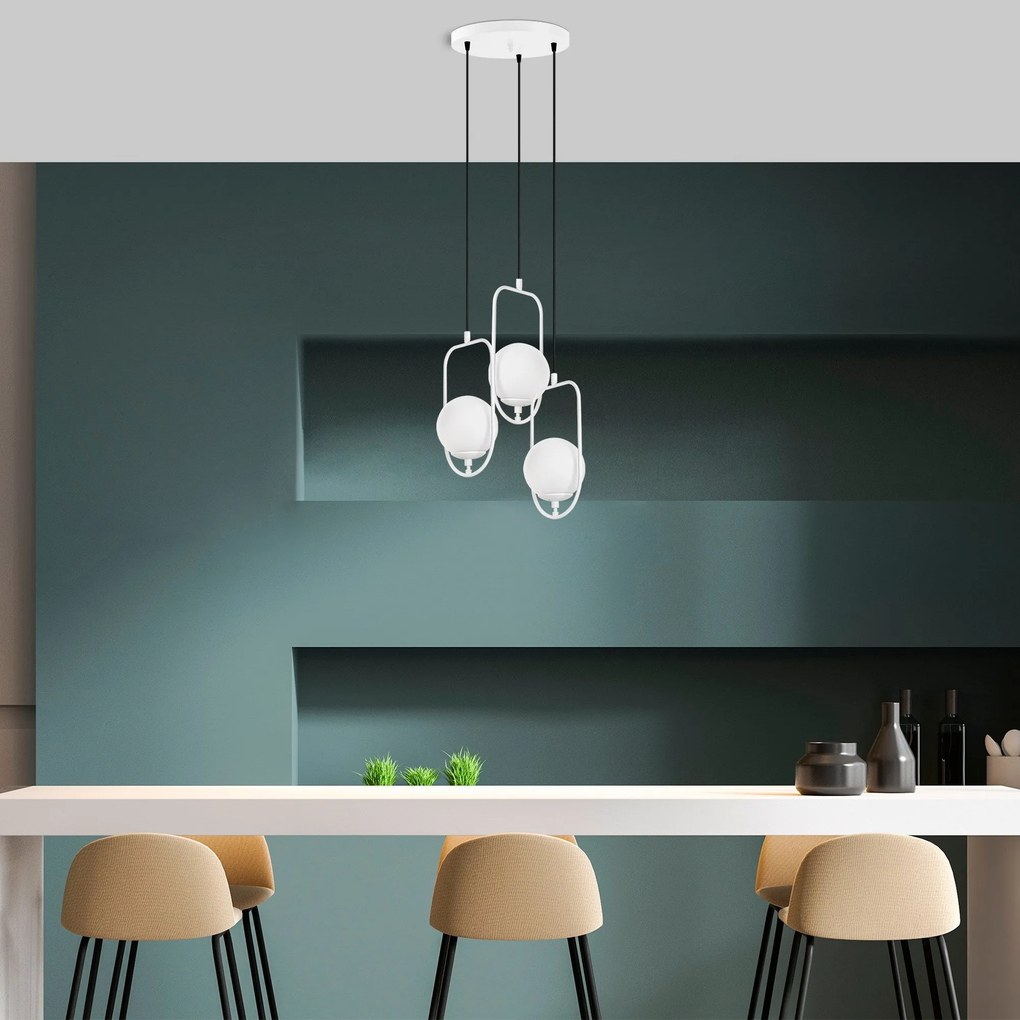 Candeeiro de Teto Skew – Branco – 55 cm x 185 cm