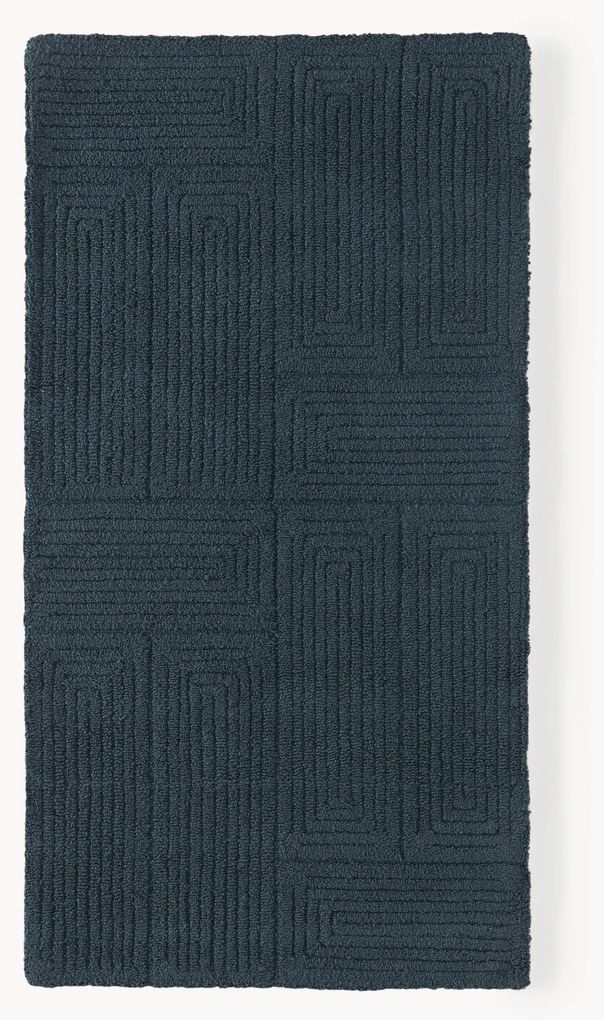 Tapete de lã artesanal com padrão geométrico Alexia