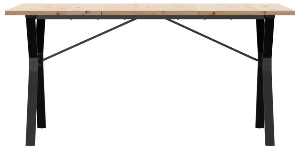 Mesa de jantar estrutura em Y 160x80x75,5cm pinho/aço