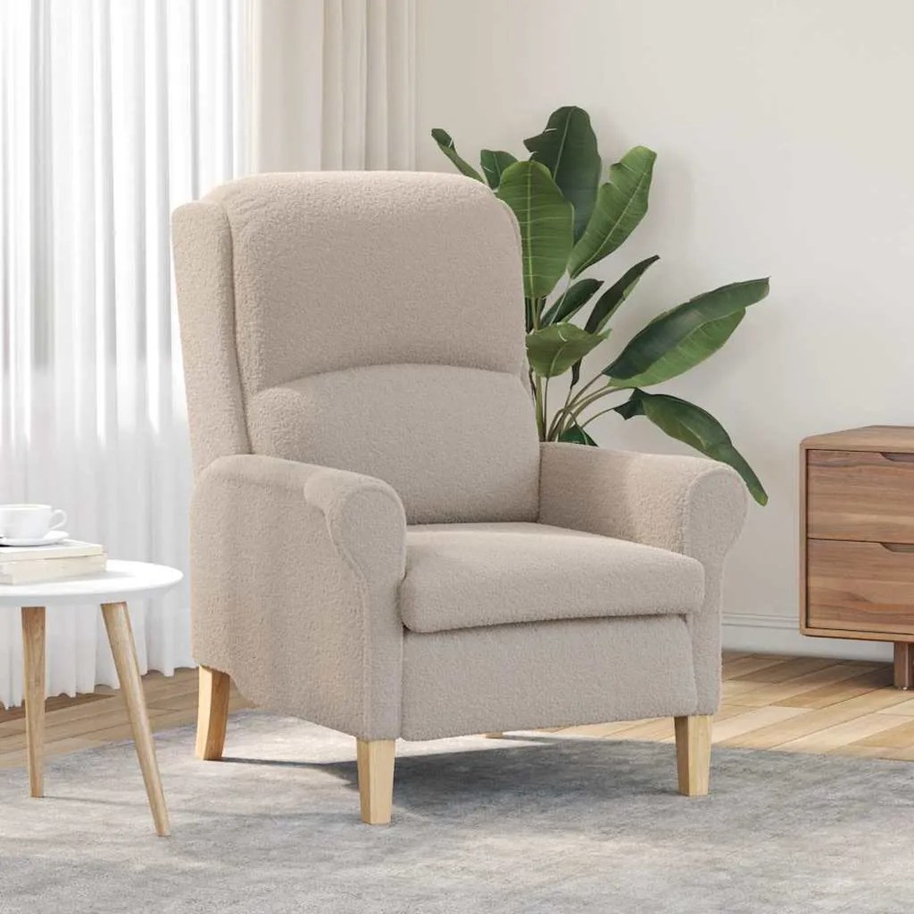 vidaXL Poltrona Ergonómica Cinzento-claro Standard Poliéster, Madeira