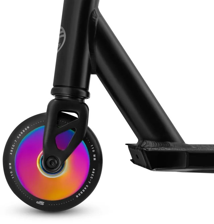 Trotinete de Freestyle – Spokey Medusa – Preto com Acabamento Rainbow