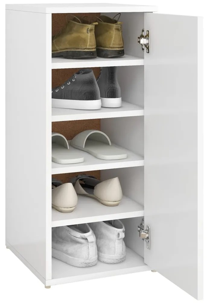 Armário para sapatos 32x35x70 cm contraplacado branco