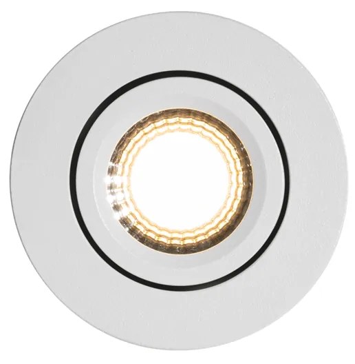 Set van 6 inbouwspots wit kantelbaar 6,5cm incl. LED IP54 ultra slim - Pupil Moderno
