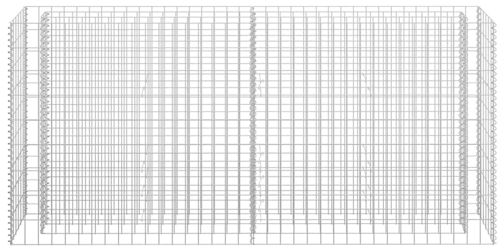 Canteiro elevado/cesto gabião 180x30x90 cm aço galvanizado