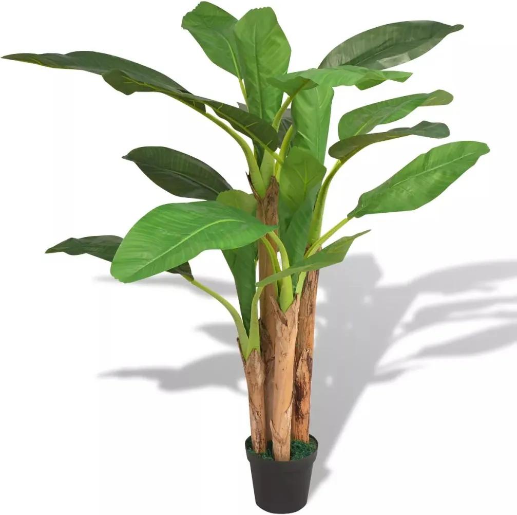 Planta bananeira artificial com vaso 175 cm verde