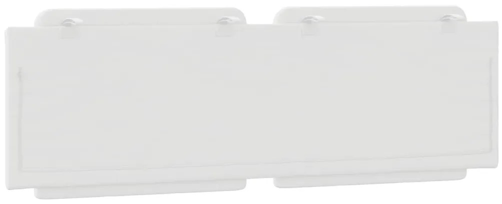 Almofadão de cabeceira 160 cm couro artificial branco