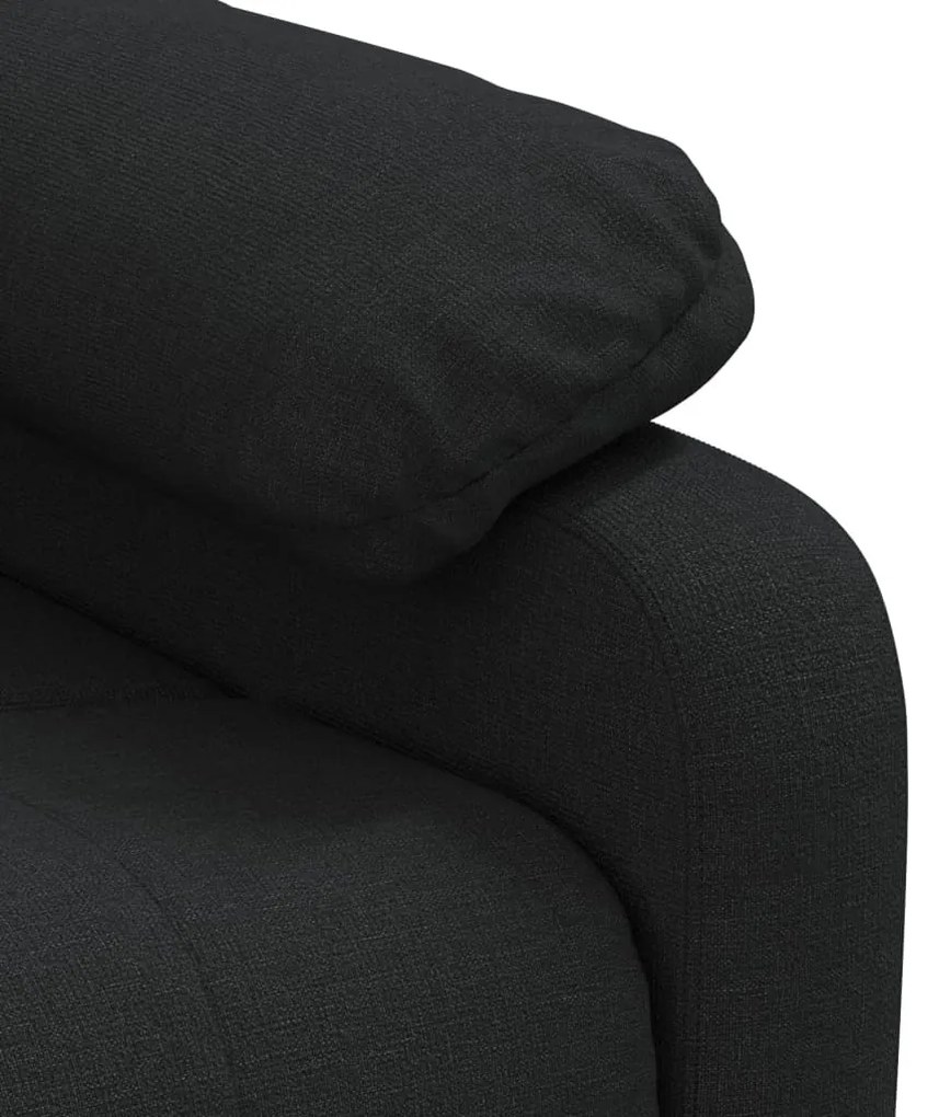 Poltrona de massagens reclinável tecido preto