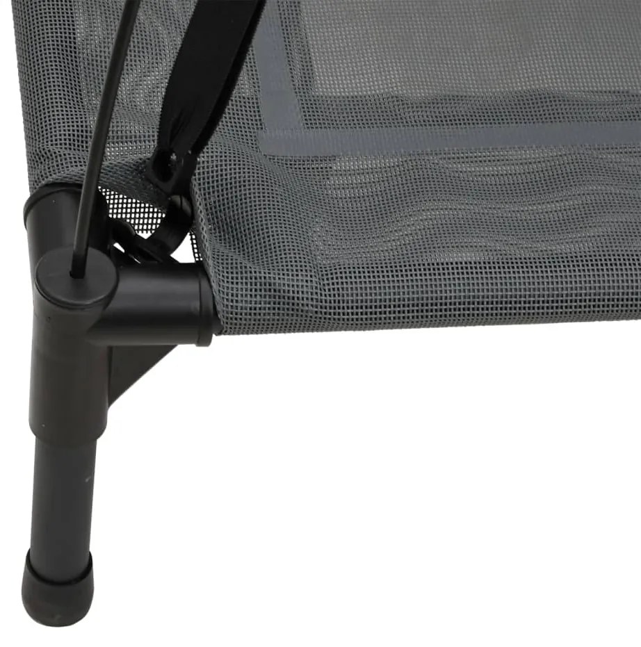 Cama para cães com toldo tecido oxford e aço antracite