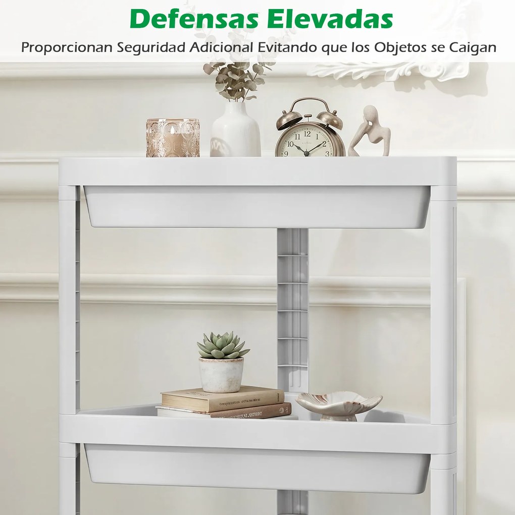 Conjunto de 2 estantes de canto com 3 níveis 26 x 44 x 67,5 cm em PP, estante de casa de banho desmontável com drenagem, organizador, para cozinha e q
