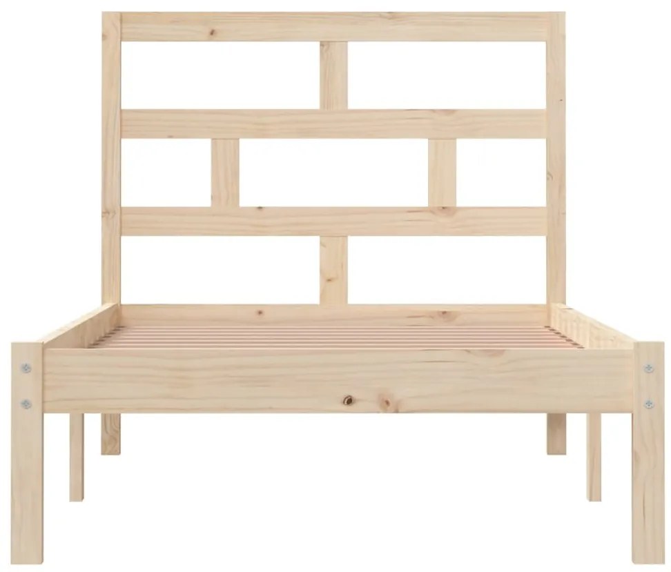 Estrutura de cama solteiro 90x190 cm madeira maciça