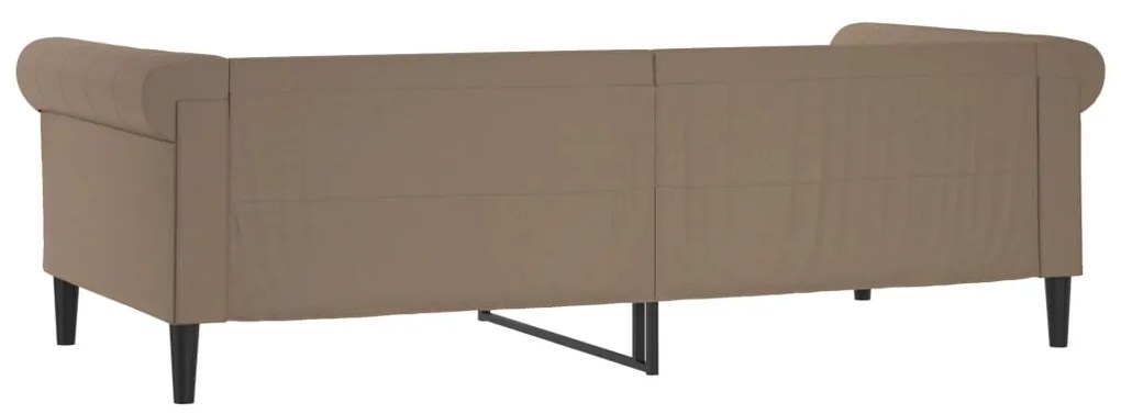 Sofá-cama 80x200 cm couro artificial cor cappuccino