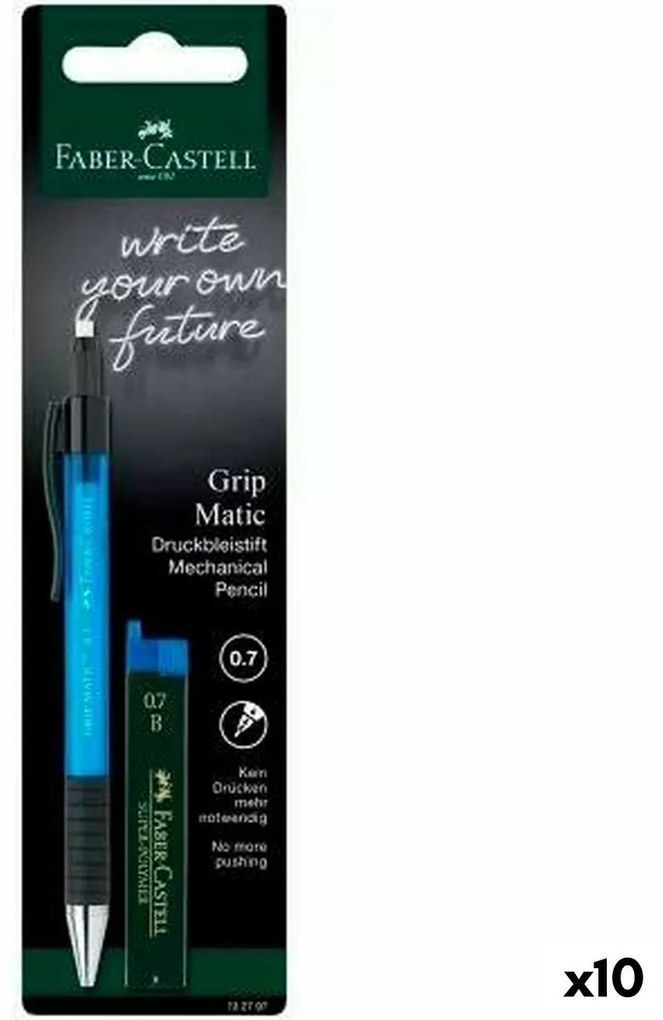 Porta-minas Faber-castell Grip Matic Azul 0,7 mm (10 Unidades)