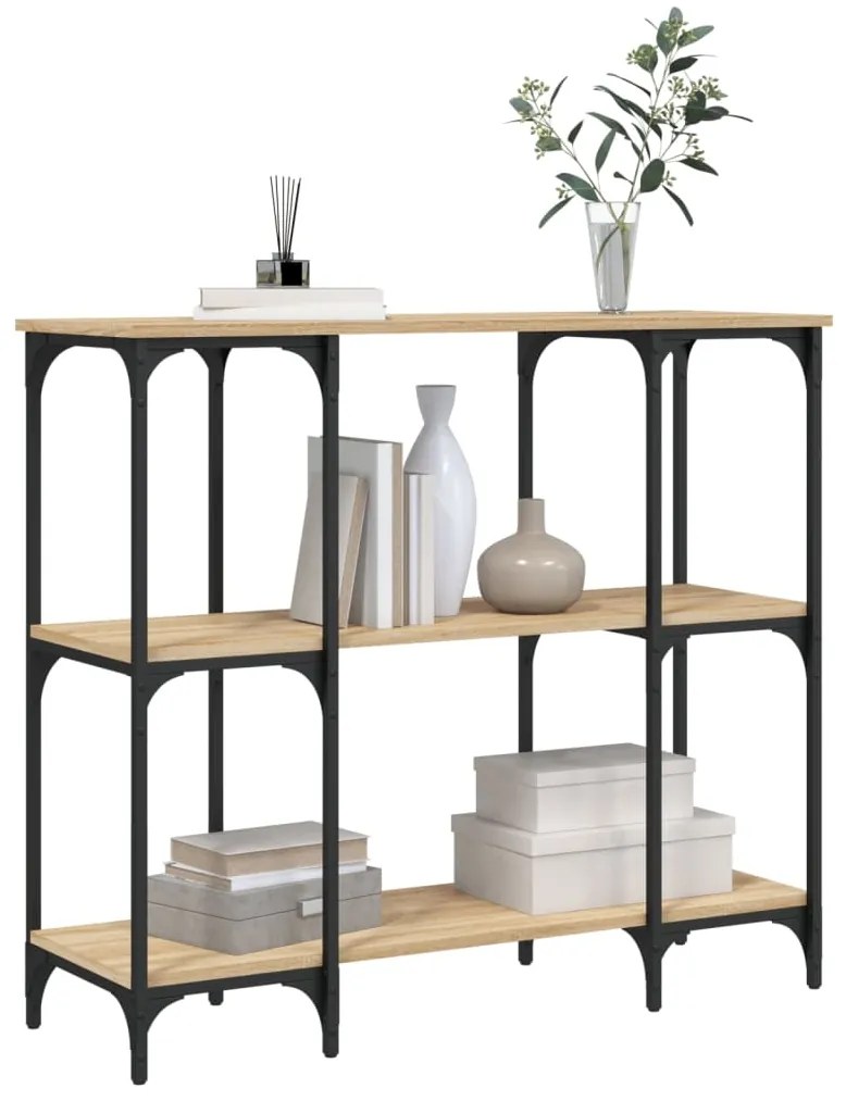 Mesa consola 102x35x90 cm derivados de madeira carvalho sonoma
