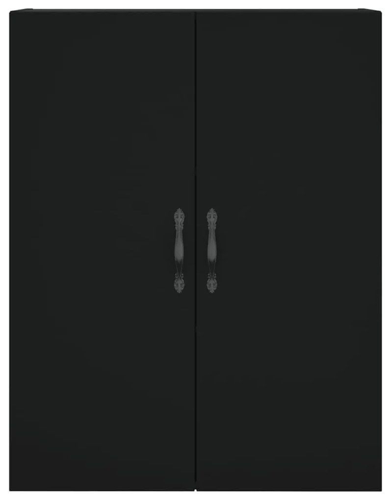 Armário alto 69,5x34x180 cm derivados de madeira preto