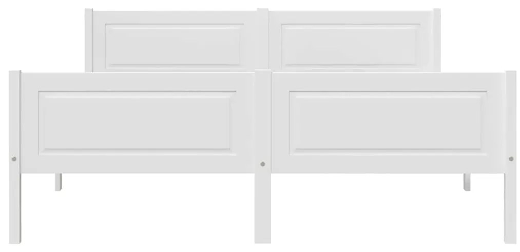 Estrutura de cama 120x200 cm pinho maciço branco