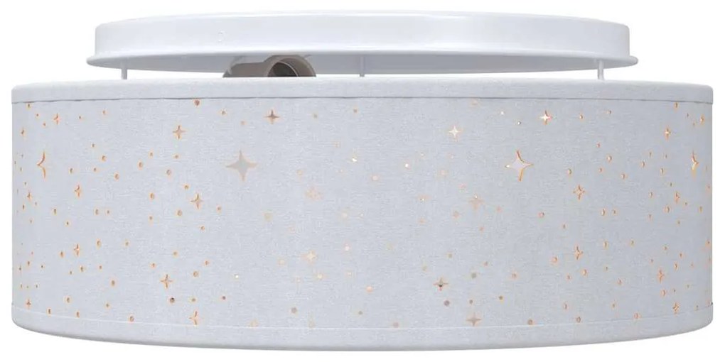 Luminárias de Teto com Cúpula Cheia de Estrelas Cinzenta Ø 30 cm Tecid