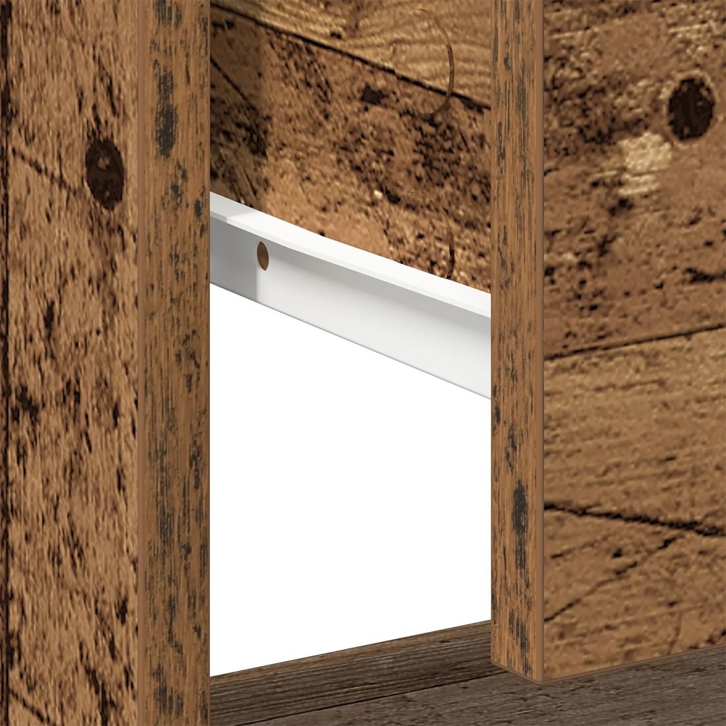Criado-mudo vidaXL 2 pcs Madeira Velha 45x34x45 cm Madeira de engenhar