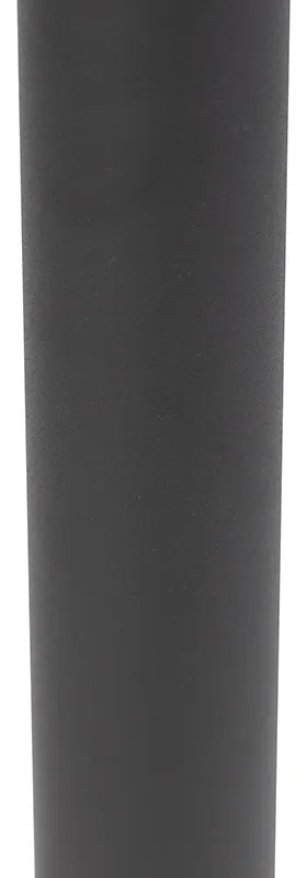 Candeeiro de exterior moderno preto com vidro 100,5 cm - Rotterdam Moderno