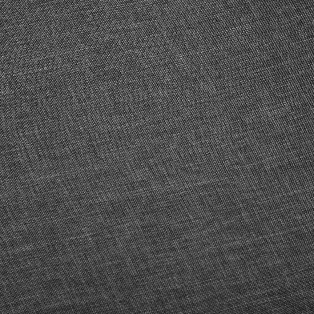 Cadeiras de jantar 2 pcs tecido cinzento-escuro
