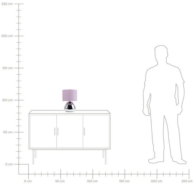Candeeiro de mesa 33 cm violeta RONAVA Beliani