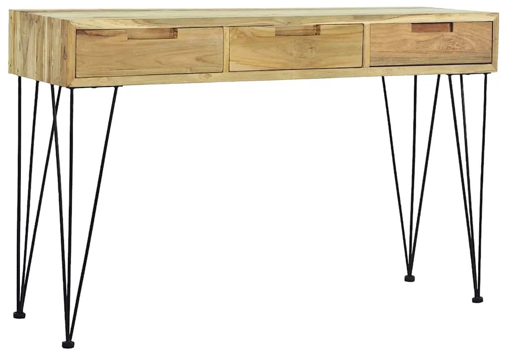 Mesa consola em teca maciça 120x35x76 cm