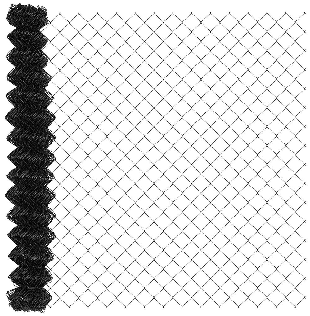 vidaXL Cerca de Malha Cinzeto 10 x 1.5 m Aço