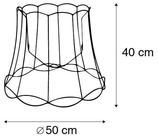 Abajur de metal preto 50/40 - Granny Frame