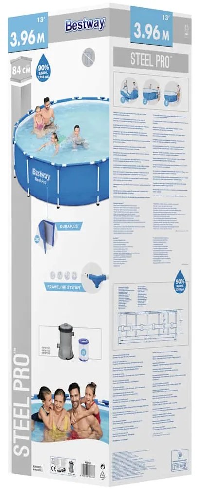 Piscina de estrutura Steel Pro 396x84 cm