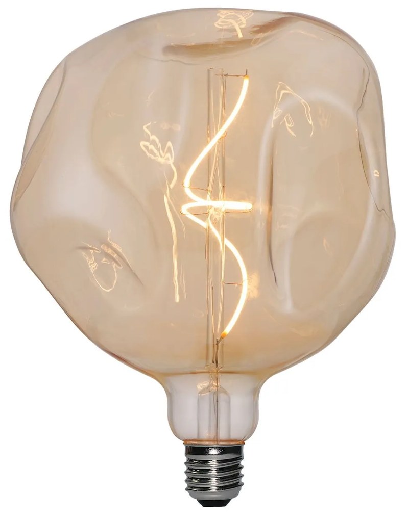 Lâmpada Led Gold Bumped Globo G180 Filamento Espiral 5W E27 Dimável 2000K