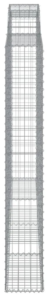 Cesto gabião arqueado 300x30x200/220 cm ferro galvanizado