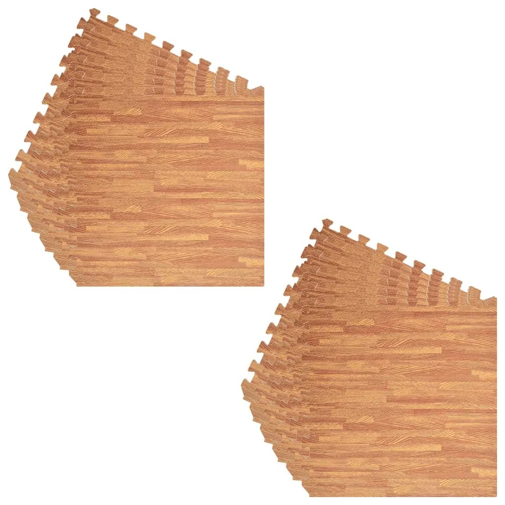 Tapetes de chão 12 pcs 4,32 ㎡ espuma de EVA grãos madeira