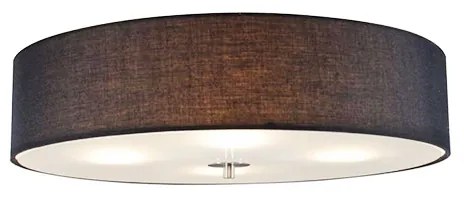 Candeeiro de teto rústico preto 50 cm - Drum