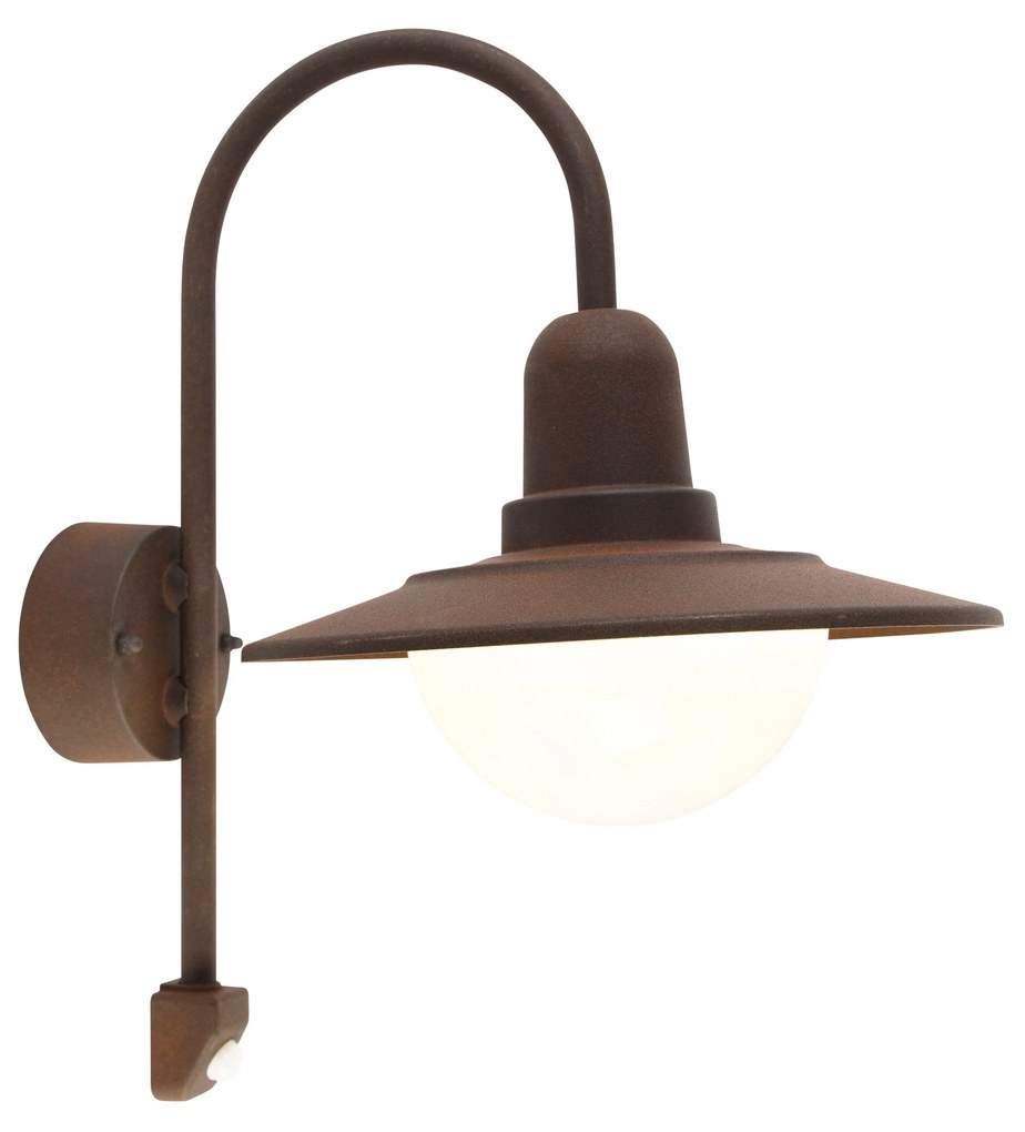 Candeeiro de parede vintage castanho IP44 sensor de movimento - Herman Moderno
