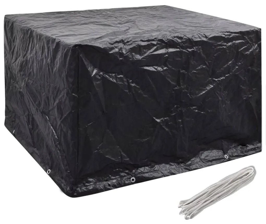 Capas para mobiliário de jardim 2 pcs 8 ilhós 135x135x90 cm
