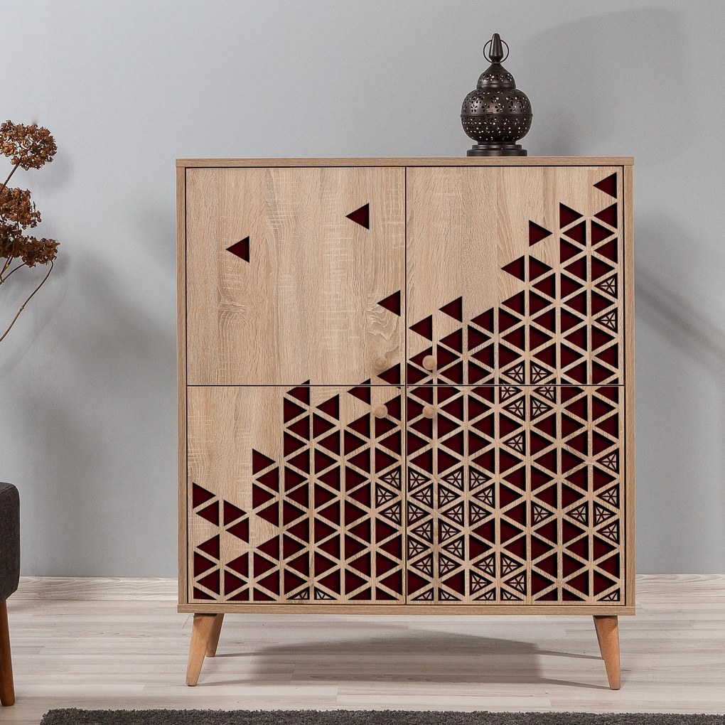 Armário Multiusos Multilux – Carvalho Sonoma – 95x111x36 cm