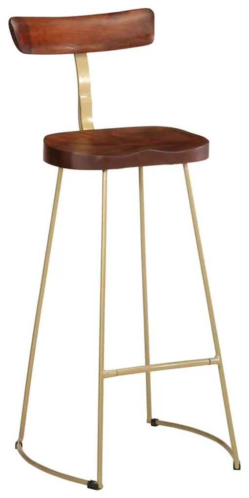 Bancos de bar 2 pcs 49x43x103 cm madeira de mangueira maciça