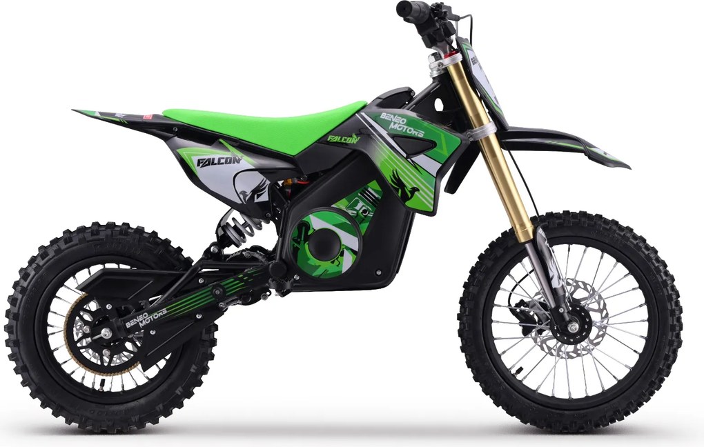 Moto elétrica de cross para crianças Motors Falcon 1600W Verde