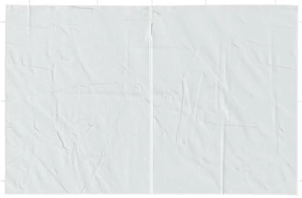 Parede lateral com fecho p/ tenda de festas 2 pcs PE branco