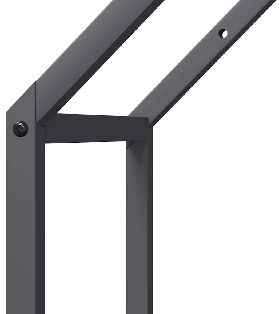 Suporte para lenha 40x25x90 cm aço laminado a frio antracite