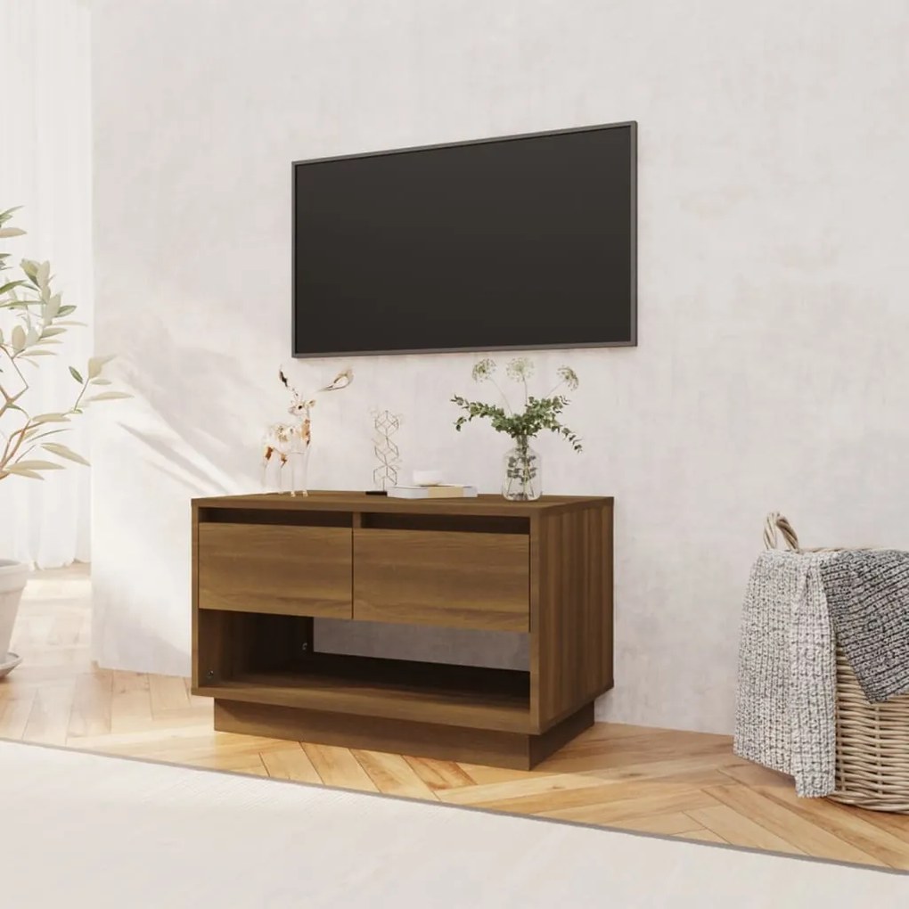 Móvel p/ TV 70x41x44 cm derivados de madeira carvalho castanho