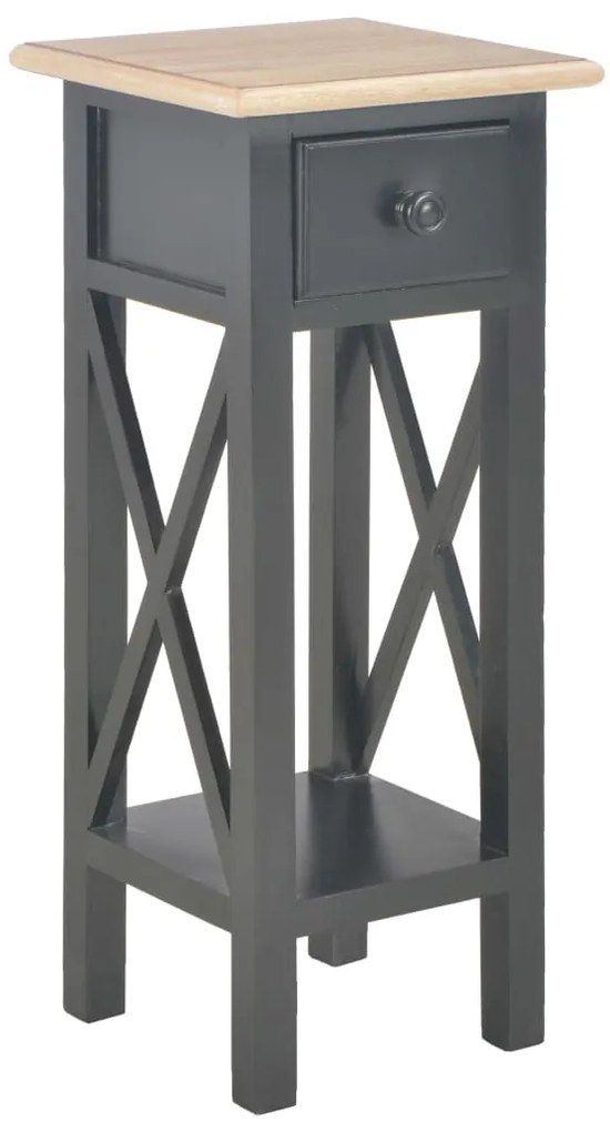 Mesa lateral 27x27x65,5 cm madeira preto