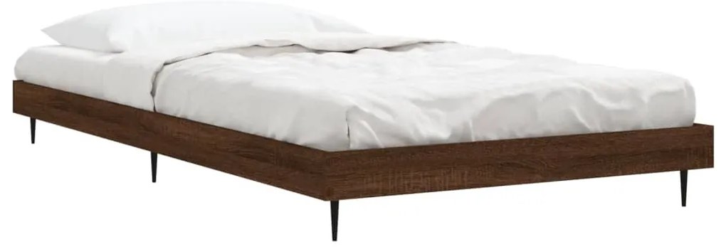 Estrutura cama s/ colchão derivados madeira carvalho castanho