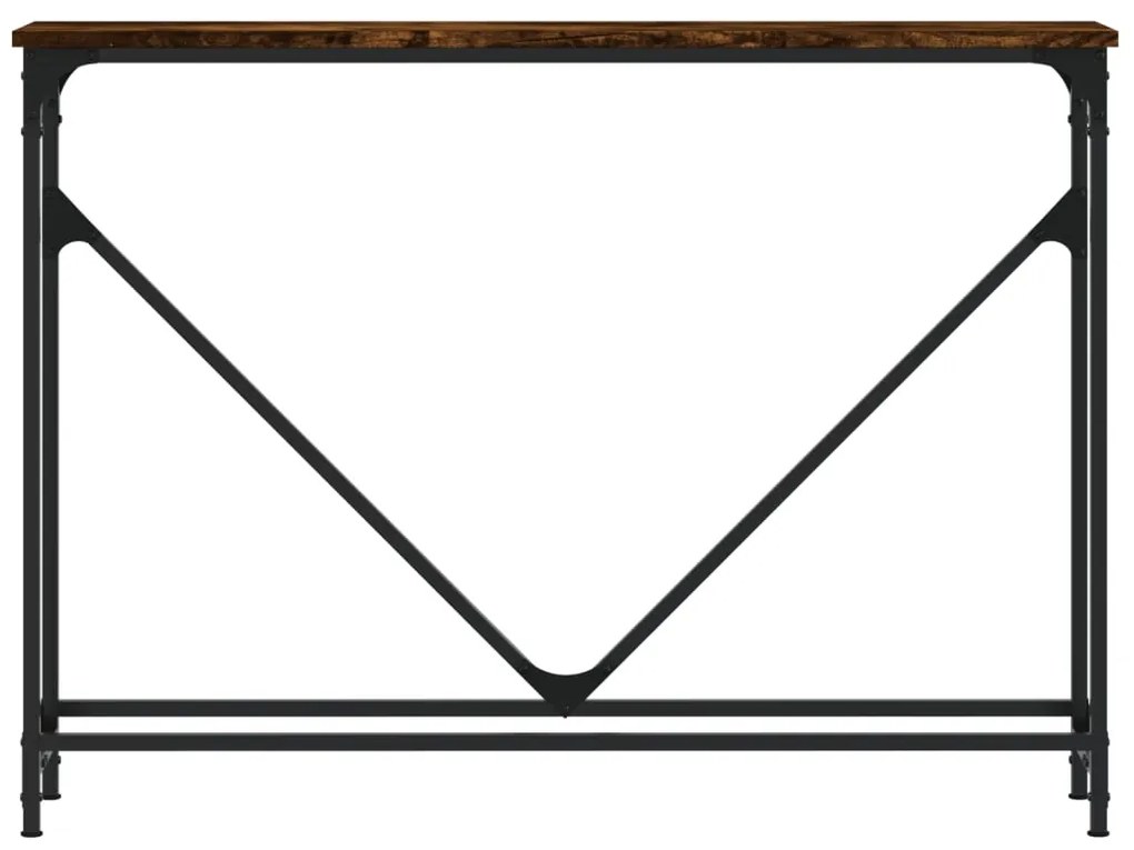 Mesa consola 102x22,5x75cm derivados de madeira carvalho fumado